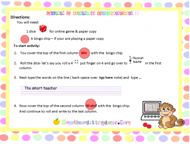 Distance Learning- Roll and Write a Silly Sentence Using Google Slides